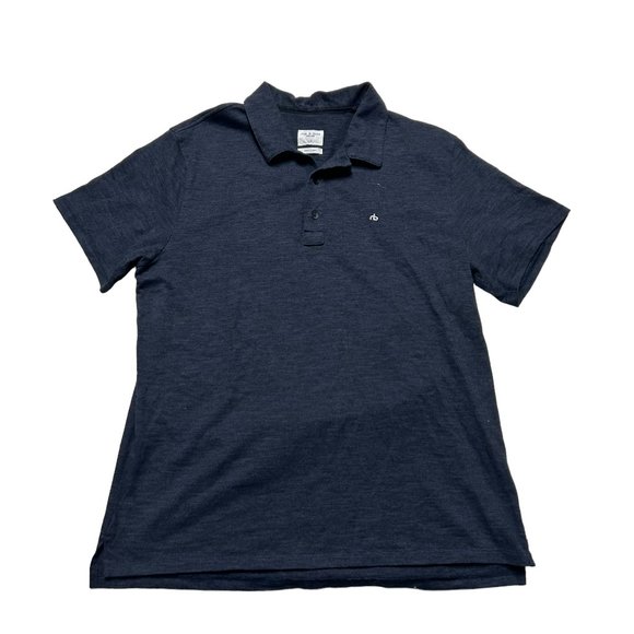 rag & bone Other - Rag & Bone Polo Shirt Mens Large Black Short Sleeve Rugby Casual Preppy